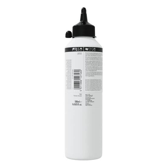 Daler-Rowney System3 Titanium White Fluid Acrylic 500ml (009) image number 2