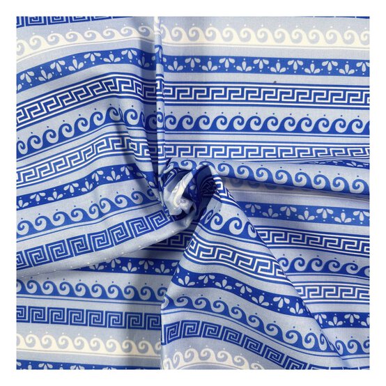 Grecian Blues Taverna Tide Cotton Fabric by the Metre image number 1