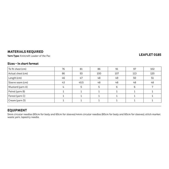Knitcraft Leaf Yoke Jumper Digital Pattern 0185 image number 2