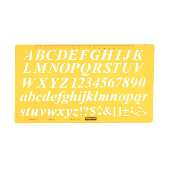 Italic Font Stencil  image number 1