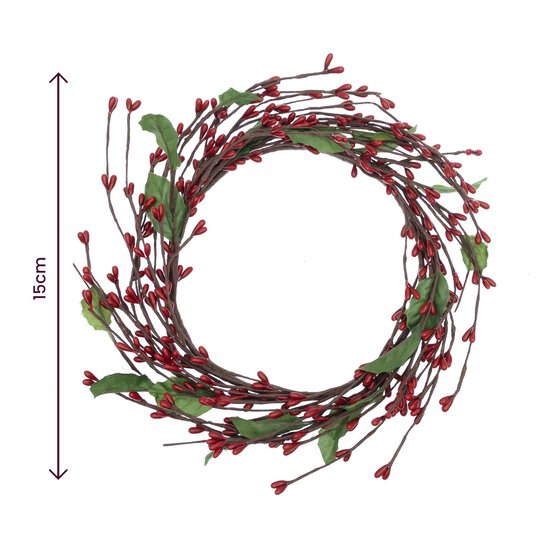 Red Berry Wreath 15cm image number 4