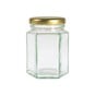 Clear Hexagonal Glass Jars 110ml 6 Pack image number 2