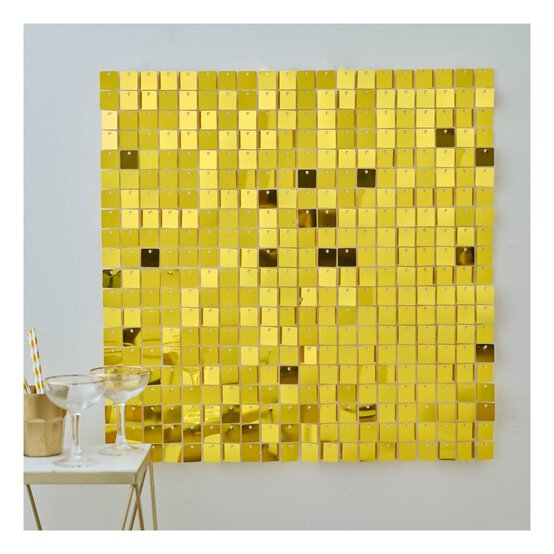Create & Celebrate Gold Shimmer Wall Tiles 4 Pack image number 2