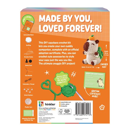 Oh My Craft! Crochet Plushie Adopt Me Capybara Kit image number 5