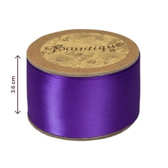 Purple Double-Faced Satin Ribbon 36mm x 5m image number 4