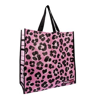 Pink Leopard Woven Bag for Life