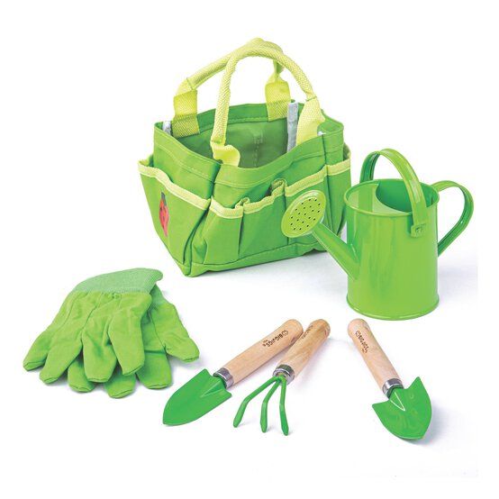 Bigjigs Small Tote Bag with Children's Garden Tools image number 2