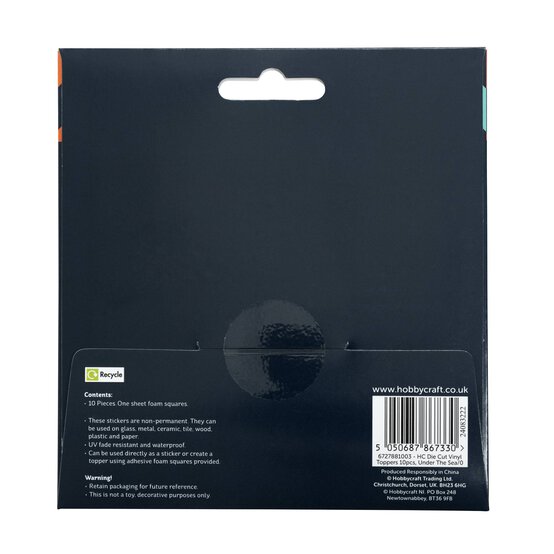 Under the Sea Vinyl Sticker Toppers 10 Pieces image number 5