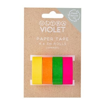 Neon Paper Tape 3m 4 Pack