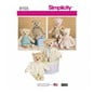 Simplicity Stuffed Bears Sewing Pattern 8155 image number 1