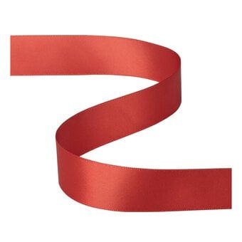 Poppy Red Double-Faced Satin Ribbon 18mm x 5m