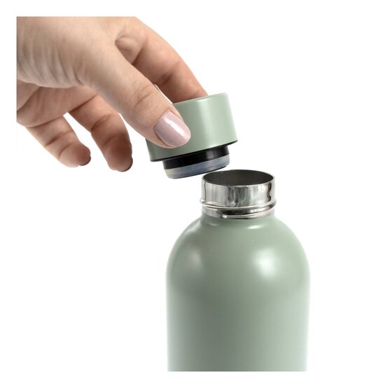 Khaki Matt Metal Water Bottle  image number 4