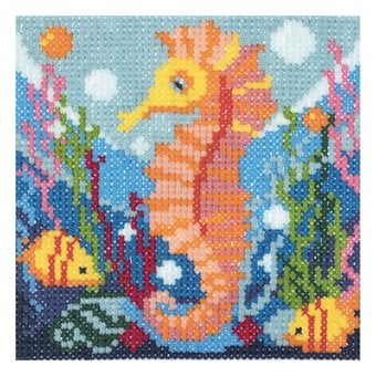 Trimits Seahorse Mini Cross Stitch Kit 13cm x 13cm