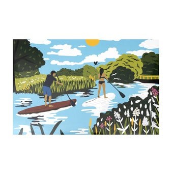 Paddleboarding Paint by Numbers