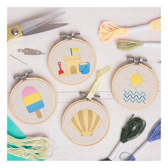 Beach Embroidery Kit 4 Pack 
