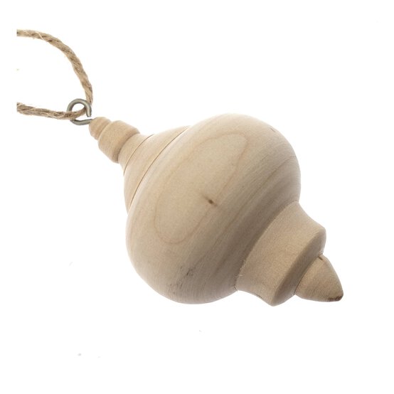 Hanging Wooden Bauble 7cm image number 2