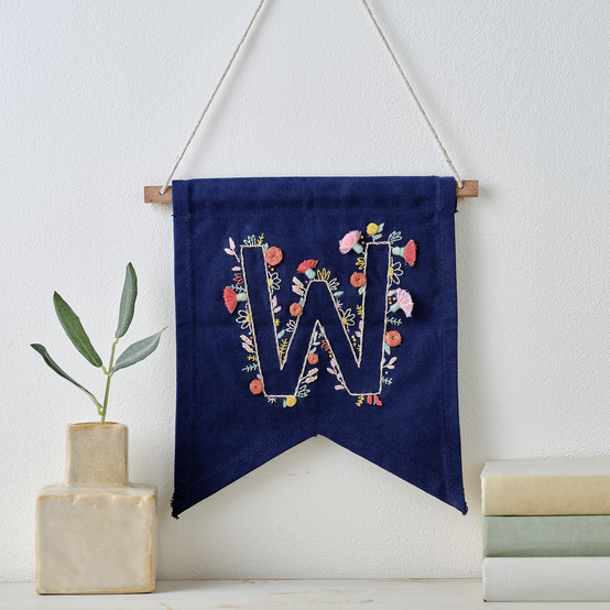 How to Make a Floral Embroidered Letter Banner image number 1