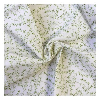 Bluebell Hollow Woodland Leaves Cotton Fabric by the Metre