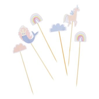 Enchanted Rainbow Cake Topper Set 6 Pieces