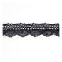 Black 25mm Metallic Lace Trim by the Metre image number 1