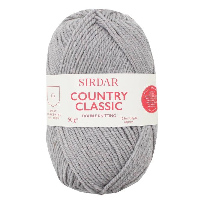 Sirdar Silver Grey Country Classic DK Yarn 50g image number 1