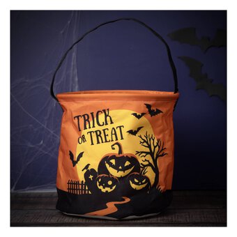 Trick or Treat Collapsible Basket 22cm