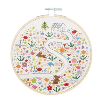 Trimits Floral Journey Embroidery Hoop Kit