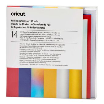Cricut Celebration Foil Insert Cards 4.75 x 4.75 Inches 14 Pack