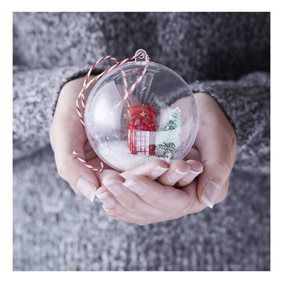 Fillable Baubles 8cm 4 Pack image number 4