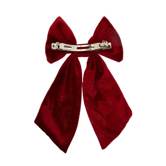 Red Velvet Bow Hair Clip 20cm image number 4