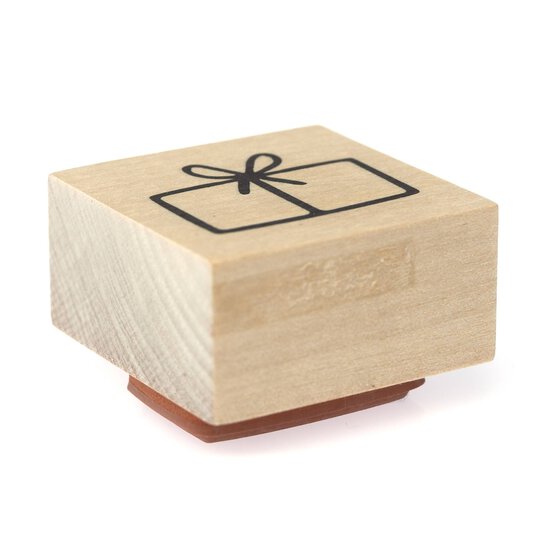 Present Wooden Stamp 3.8cm x 3.8cm image number 2
