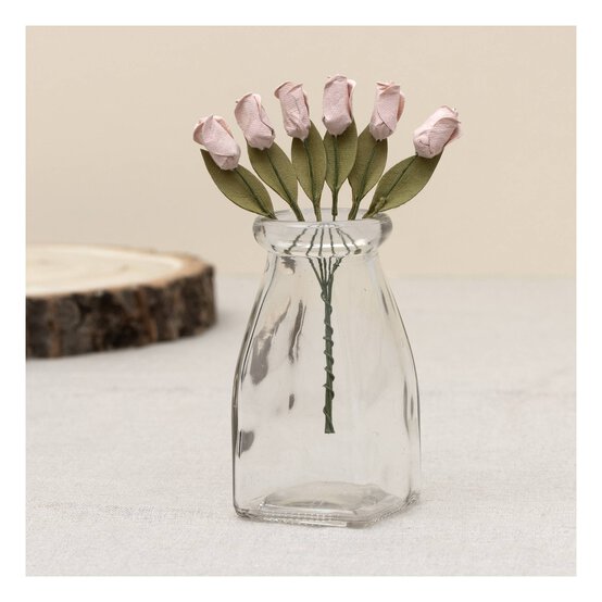 Soft Pink Tulip Wired Floral Picks 12cm 6 Pack image number 2