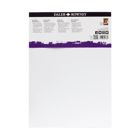 Daler-Rowney Graduate Ivory Cream Core Mountboard A3 8 Pack image number 3