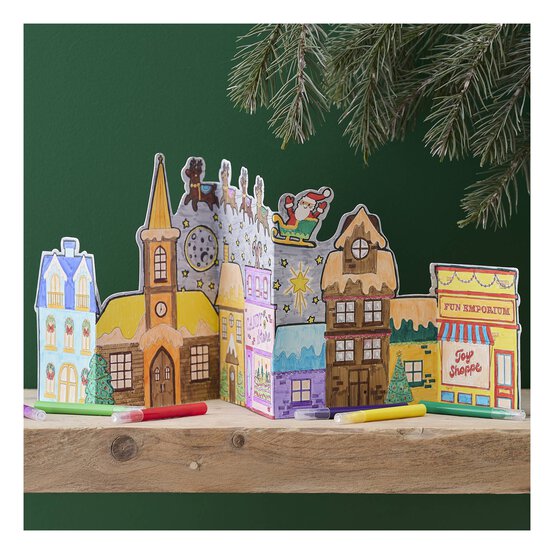 Christmas Village Colouring Kit image number 1
