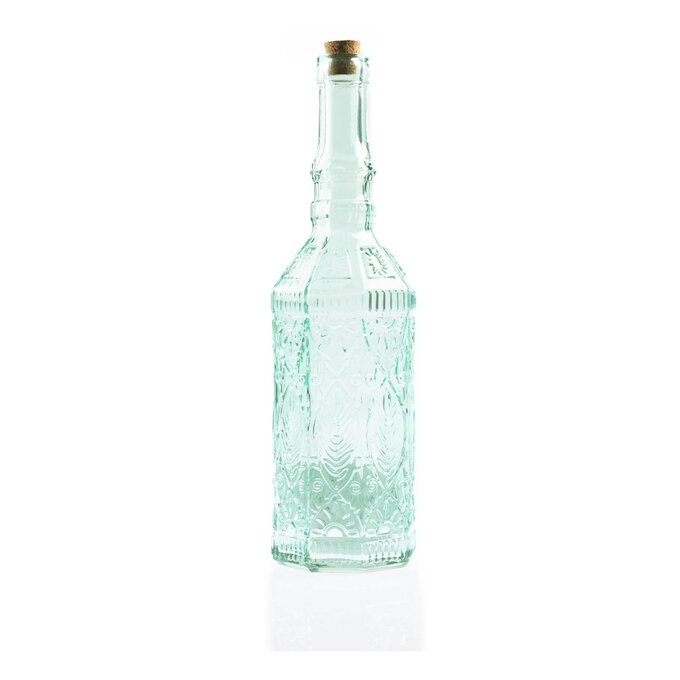 Tall Square Green Glass Bottle 700ml image number 1