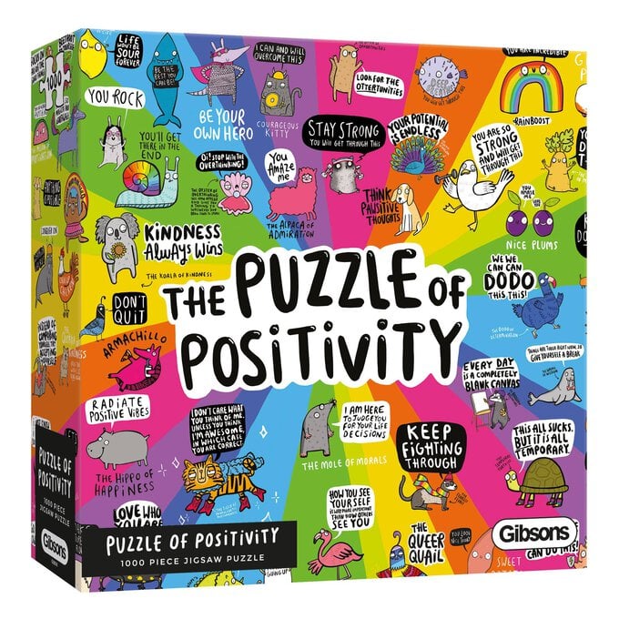 Gibsons Puzzle of Positivity Jigsaw Puzzle 1000 Pieces image number 1