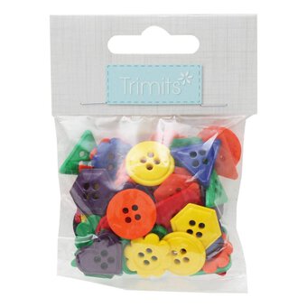 Trimits Primary Colour Geometry Buttons 20g