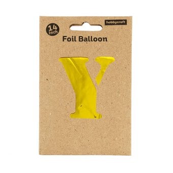 Gold Foil Letter Y Balloon image number 3