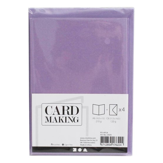 Pearlescent Purple Cards  A6 4 Pack image number 2
