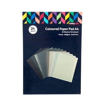 Grey Coloured Paper Pad A4 24 Pack image number 4
