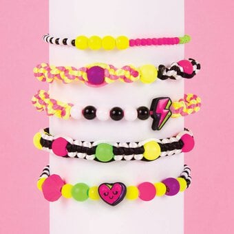 Make It Real Neon Black and White Bracelets image number 5