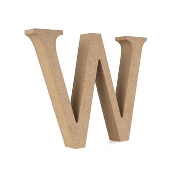 MDF Wooden Letter W 13cm