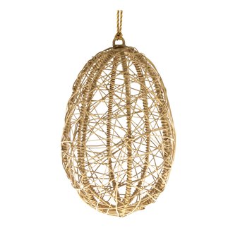 Hanging Yellow Wire Egg 11cm