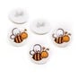 Hemline White Novelty Bee Button 5 Pack image number 1