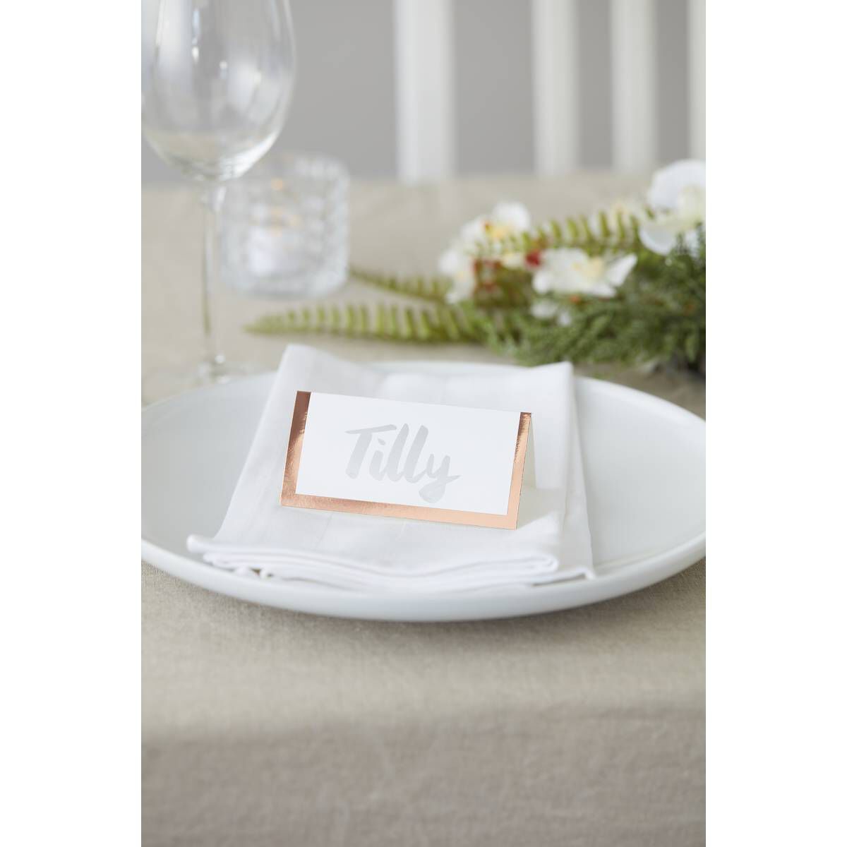 Rose Gold Border Place Cards 10 Pack Hobbycraft