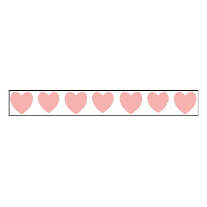 Baby Pink Heart Ribbon 16mm x 4m image number 1