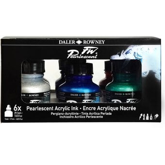 Daler-Rowney FW Pearlescent Acrylic Ink 29.5ml 6 Pack image number 4
