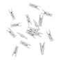 White Wooden Pegs 30 Pack image number 1