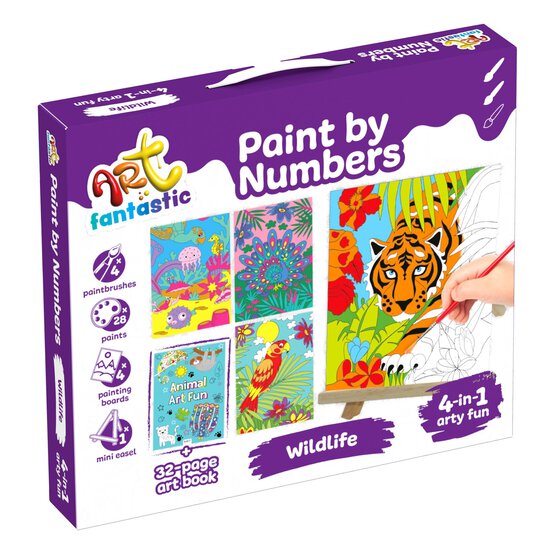 Wildlife 4-in-1 Paint by Numbers Set image number 1