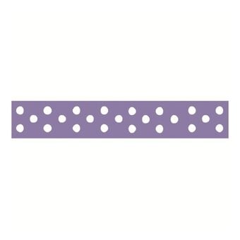 Lavender Polka Dot Grosgrain Ribbon 13mm x 5m